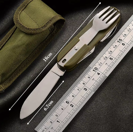 THE TRANSFORMER 7 in 1 camping utensils