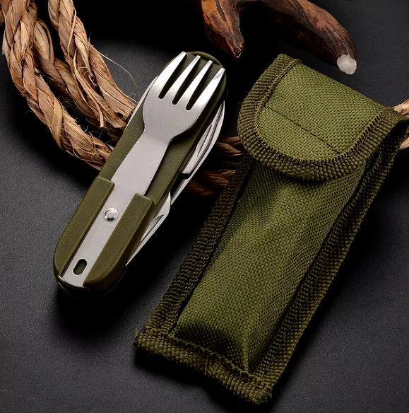 THE TRANSFORMER 7 in 1 camping utensils