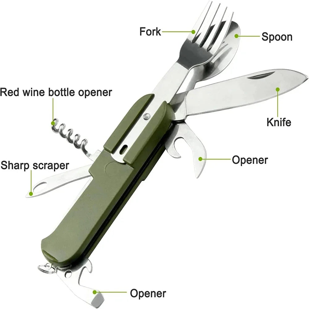 THE TRANSFORMER 7 in 1 camping utensils